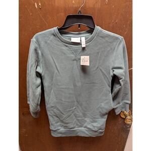 Zella NEW blue heather long sleeve sweatshirt XS youth 5/6 girls athleisure